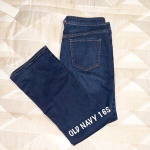 Old Navy Mid-Rise Boot-Cut Jeans - Deep Blue